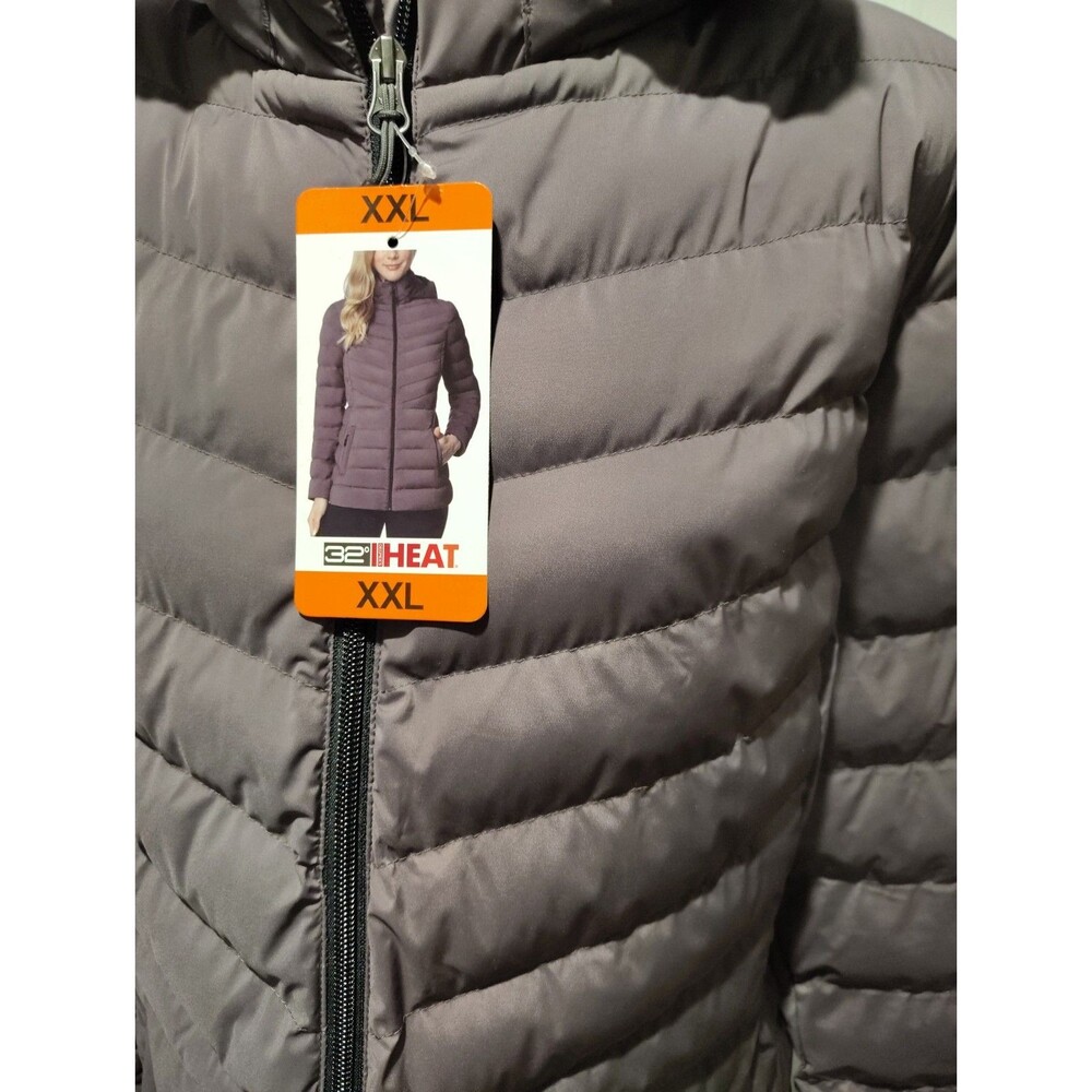 NEW 32 Degrees Heat XXL Women's Removable Hood 4-way lightweight Puffer Jacket - Picture 4 of 11